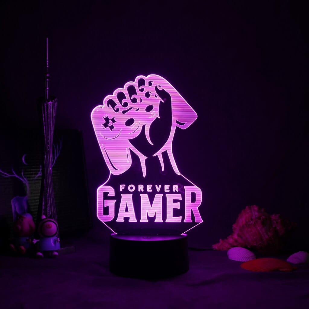 "Gamer Forever" Gamer Room Decoration Night Light
