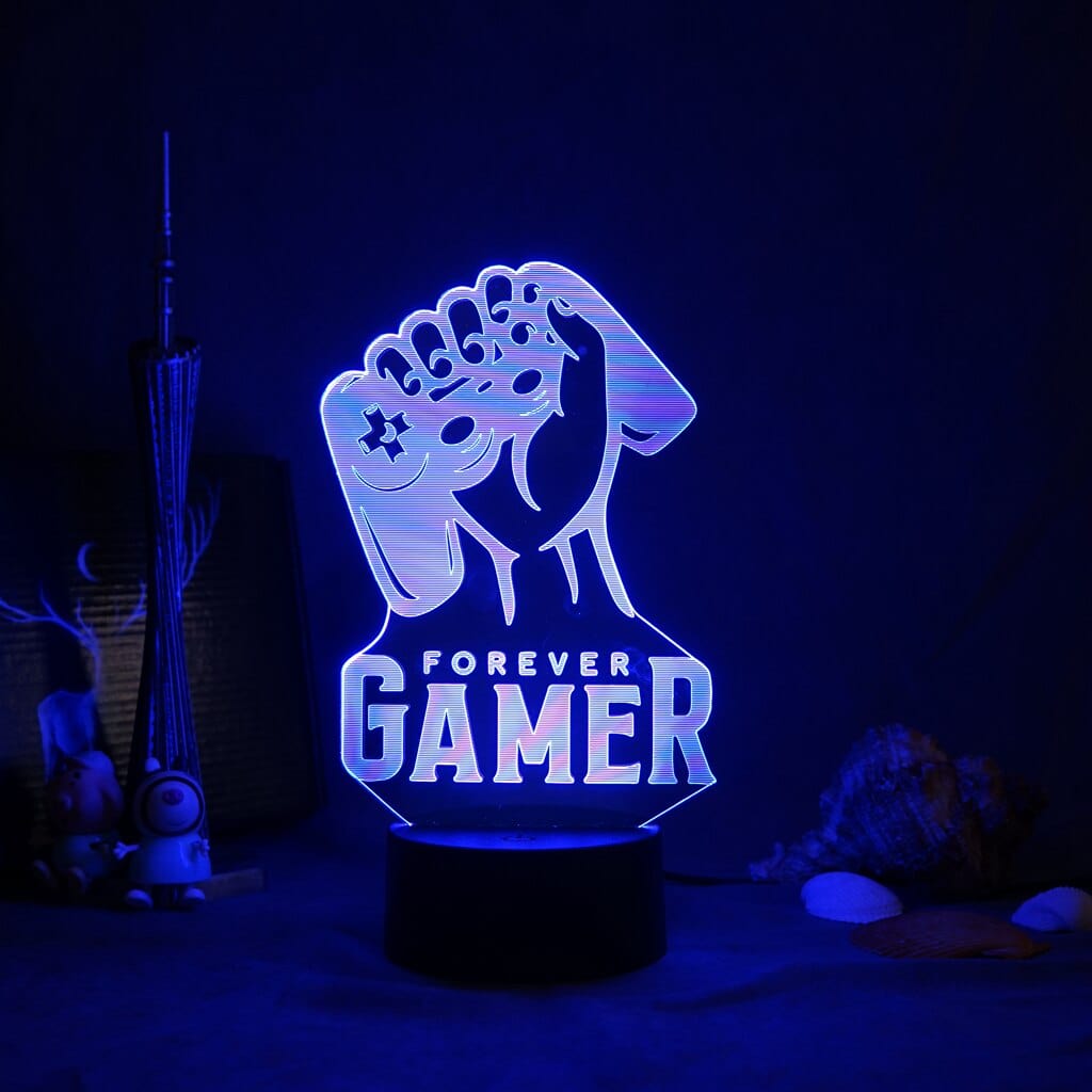 "Gamer Forever" Gamer Room Decoration Night Light