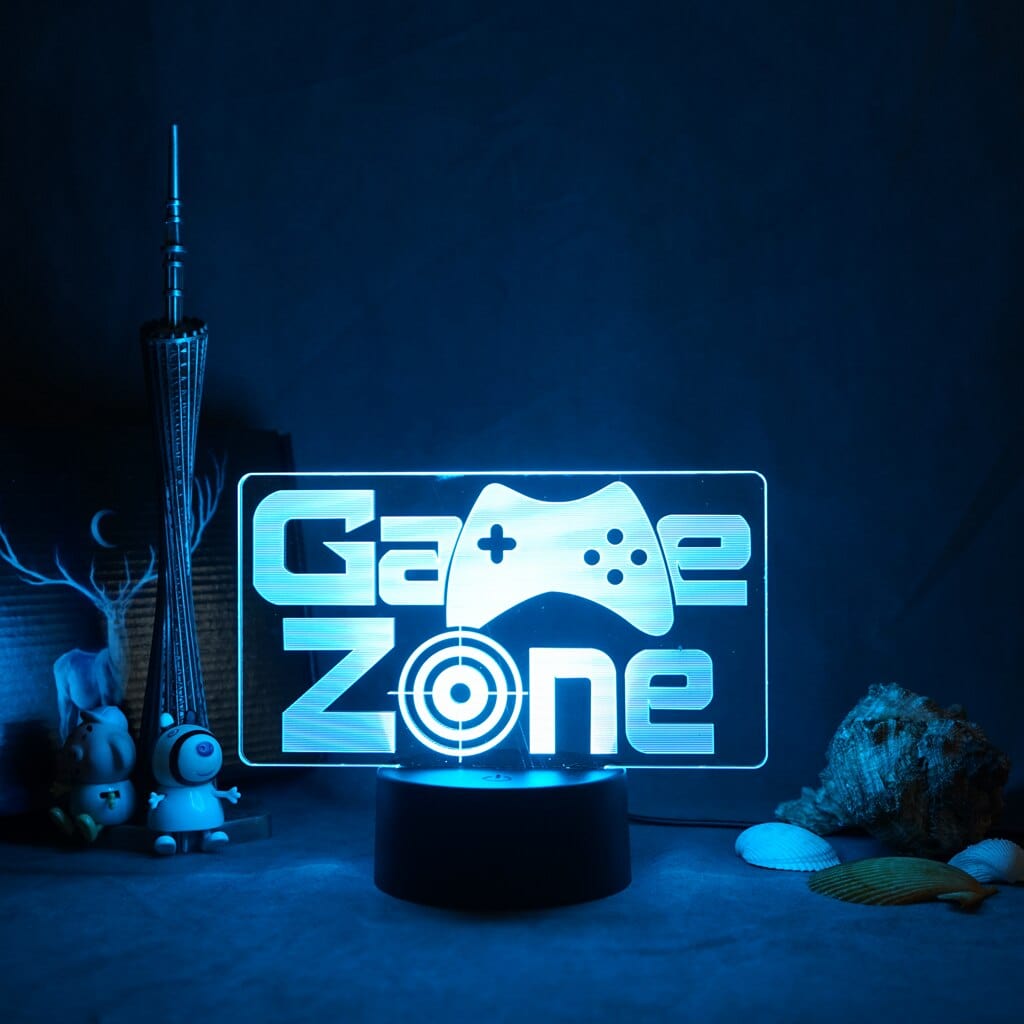 "Game Zone" Gamer Room Decoration Night Light