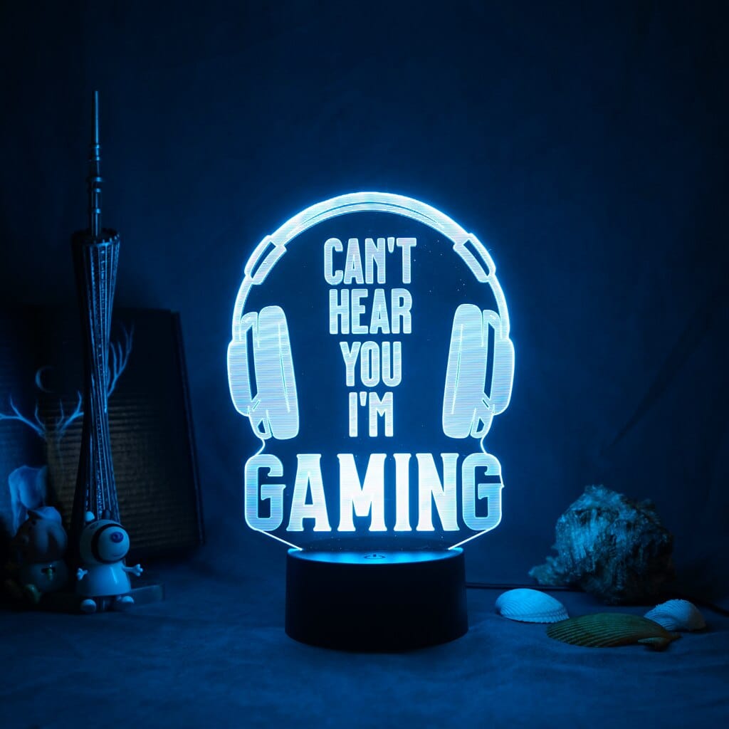 "Can't Hear You I'm Gaming" Gamer Room Decoration Night Light