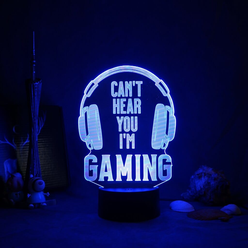 "Can't Hear You I'm Gaming" Gamer Room Decoration Night Light