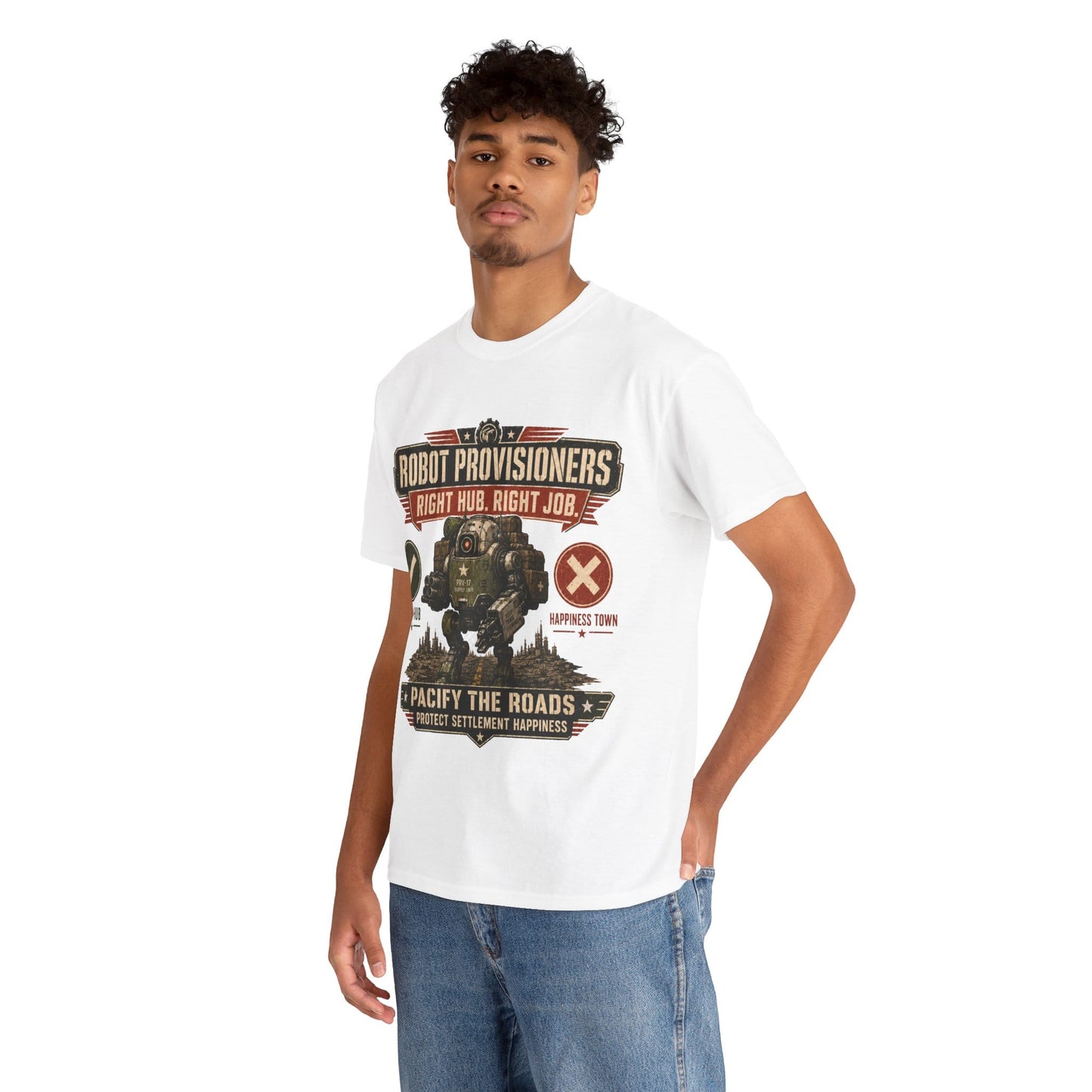 Robot Provisioners: Right Hub, Right Job T-Shirt