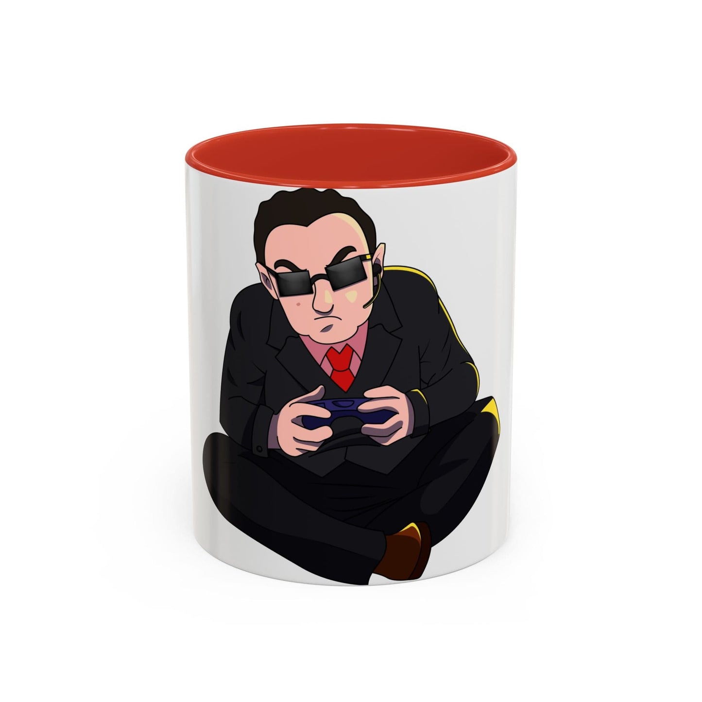 Gman Banner Character Background Accent Coffee Mug, 11oz