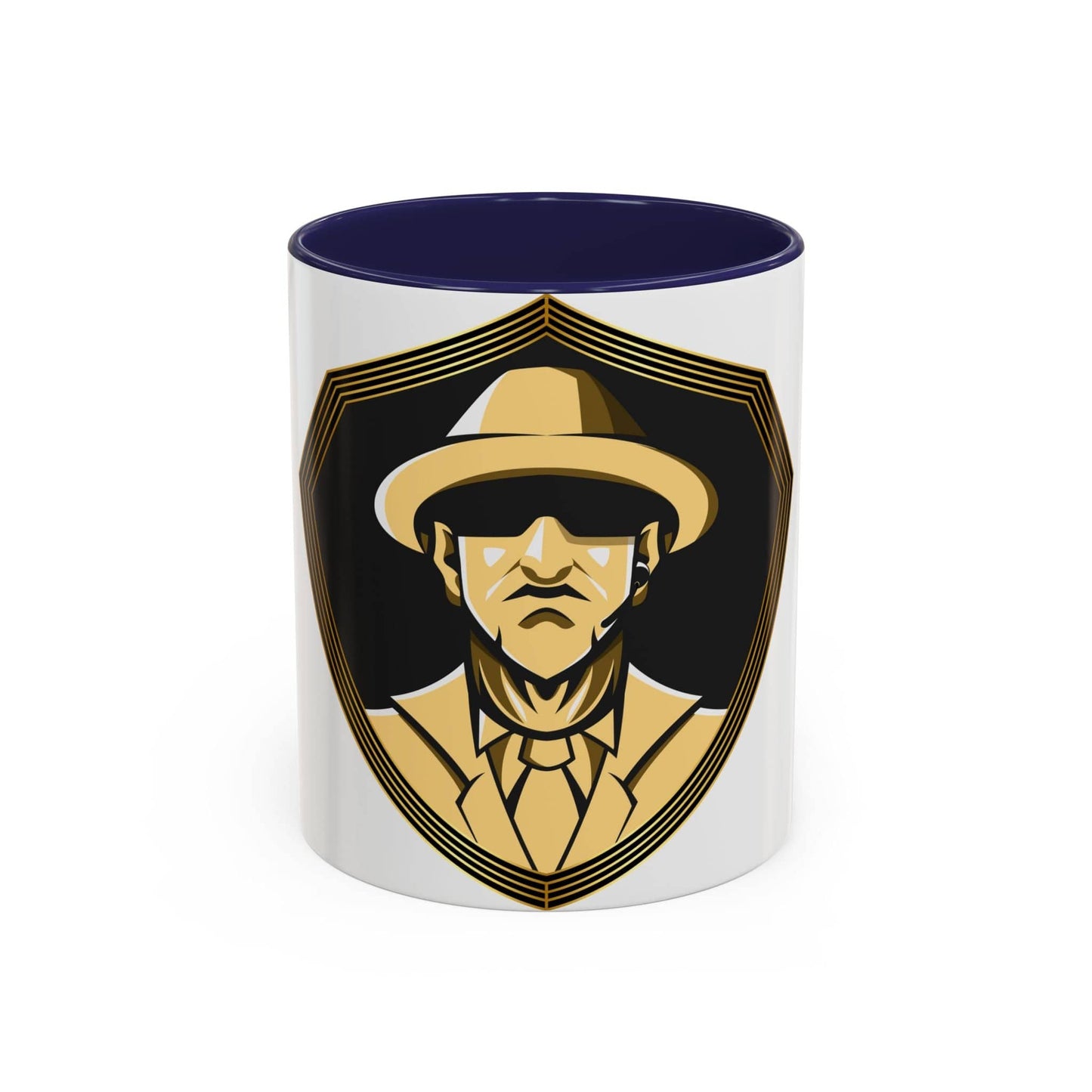 Gman Logo Black Background Accent Coffee Mug, 11oz