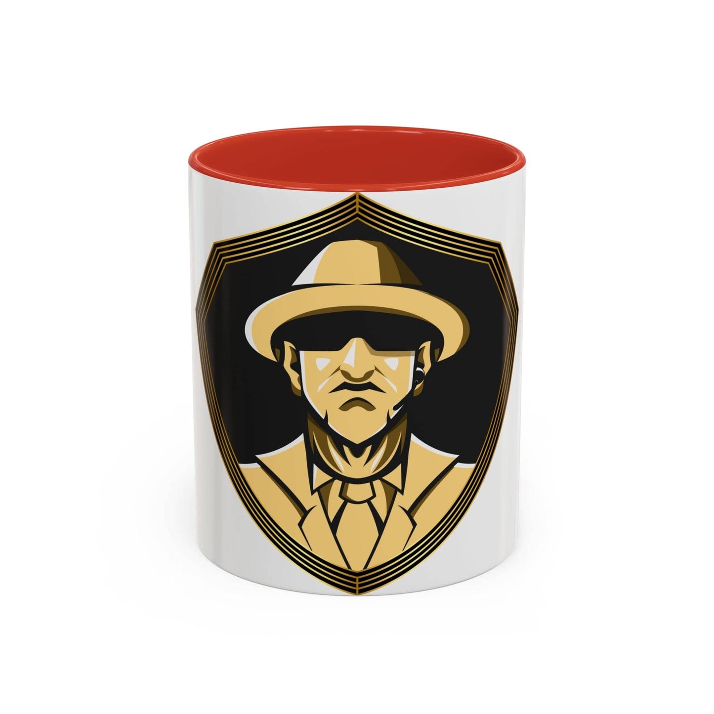 Gman Logo Black Background Accent Coffee Mug, 11oz