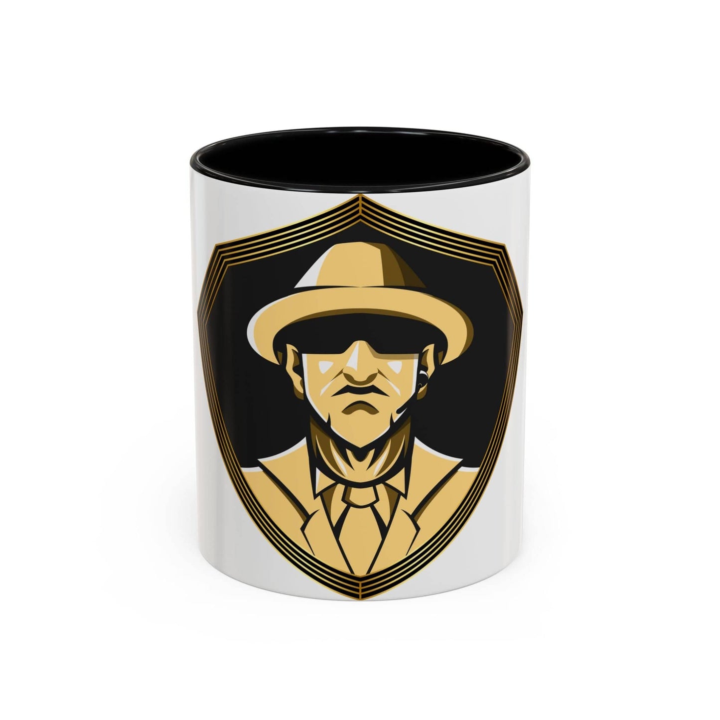 Gman Logo Black Background Accent Coffee Mug, 11oz
