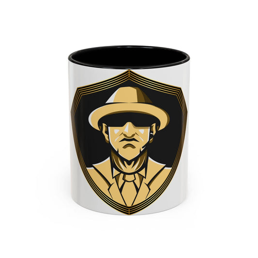 Gman Logo Black Background Accent Coffee Mug, 11oz