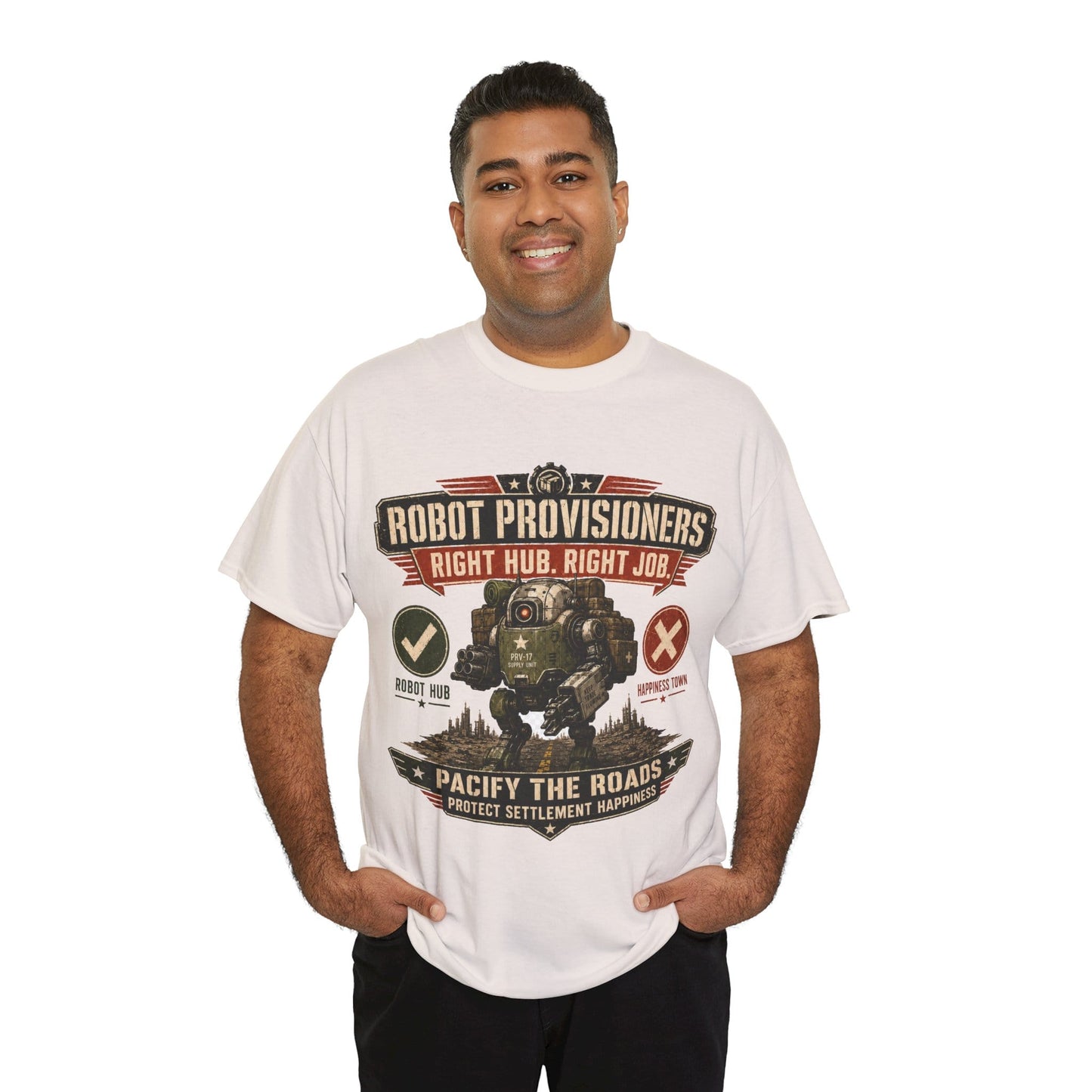 Robot Provisioners: Right Hub, Right Job T-Shirt