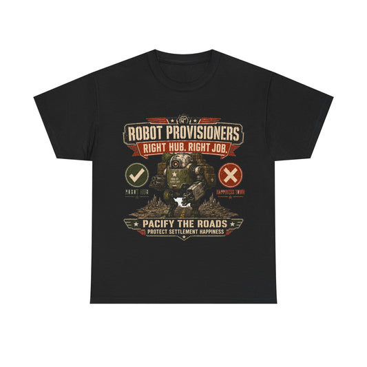 Robot Provisioners: Right Hub, Right Job T-Shirt