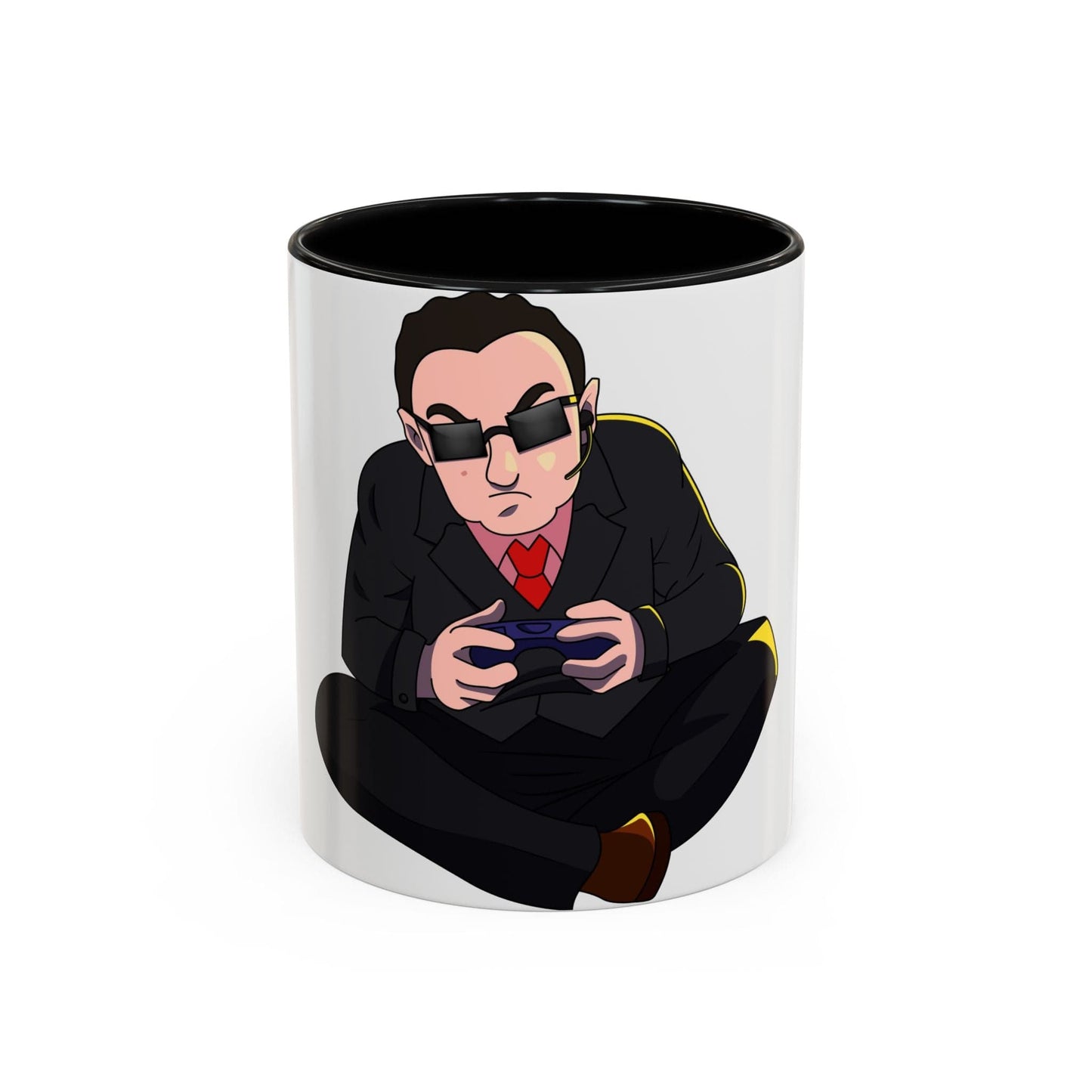 Gman Banner Character Background Accent Coffee Mug, 11oz