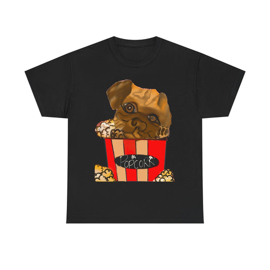 Dog in Popcorn Bucket T-Shirt