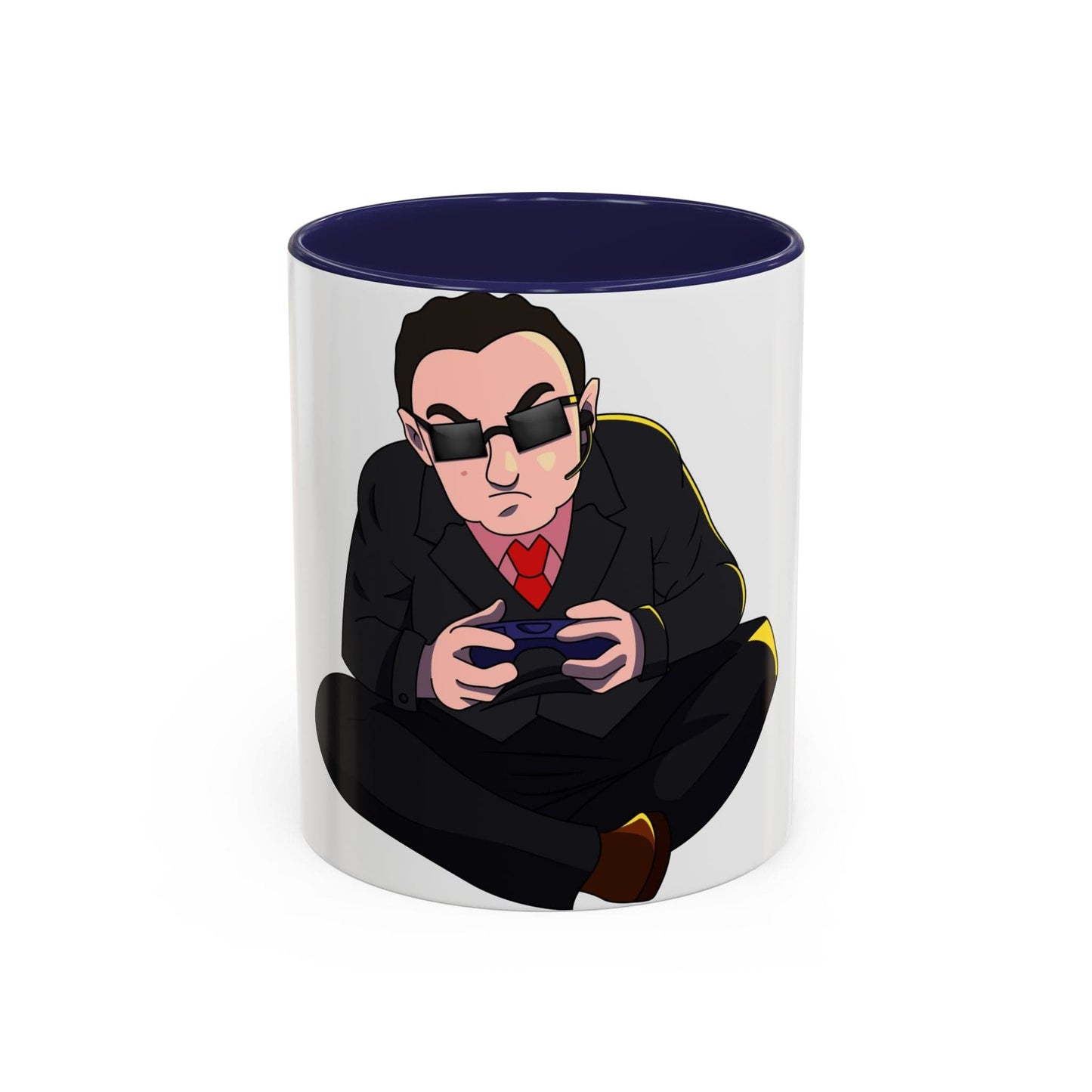 Gman Banner Character Background Accent Coffee Mug, 11oz