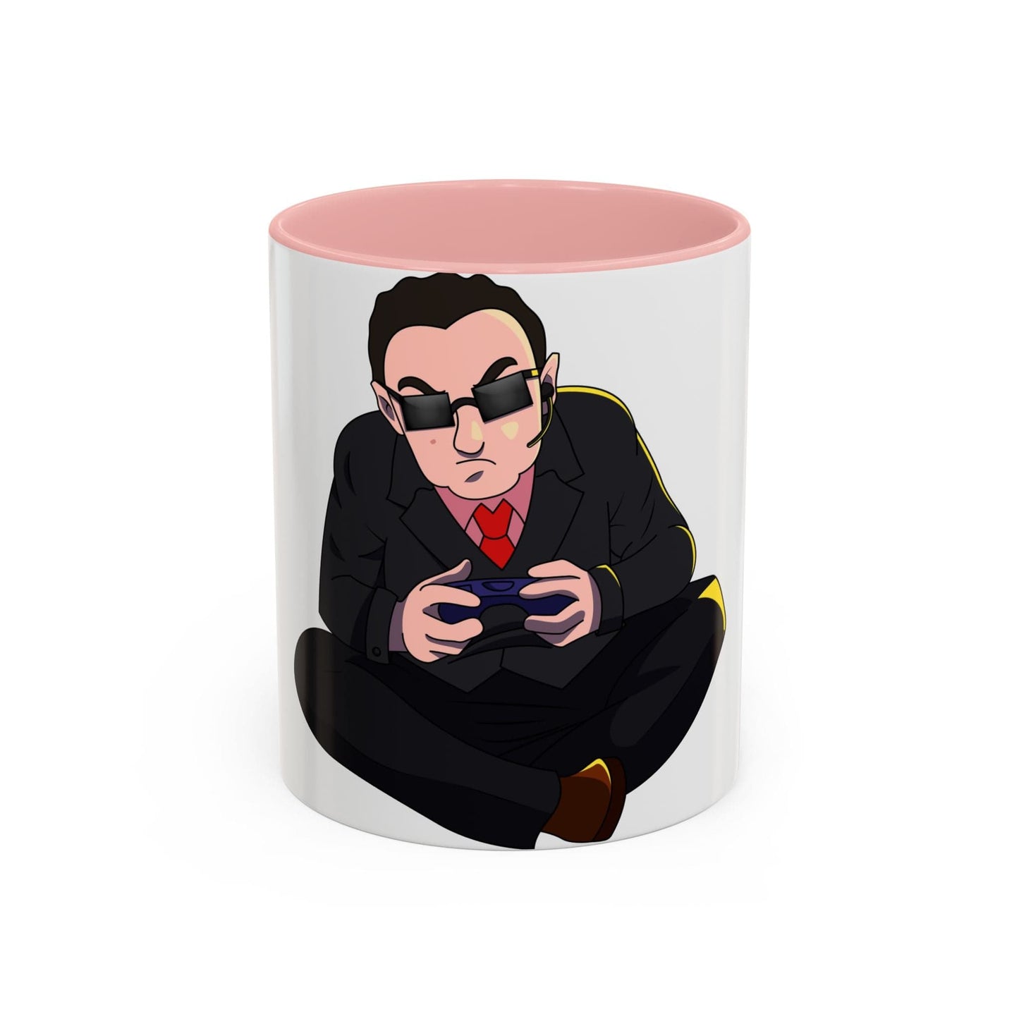 Gman Banner Character Background Accent Coffee Mug, 11oz