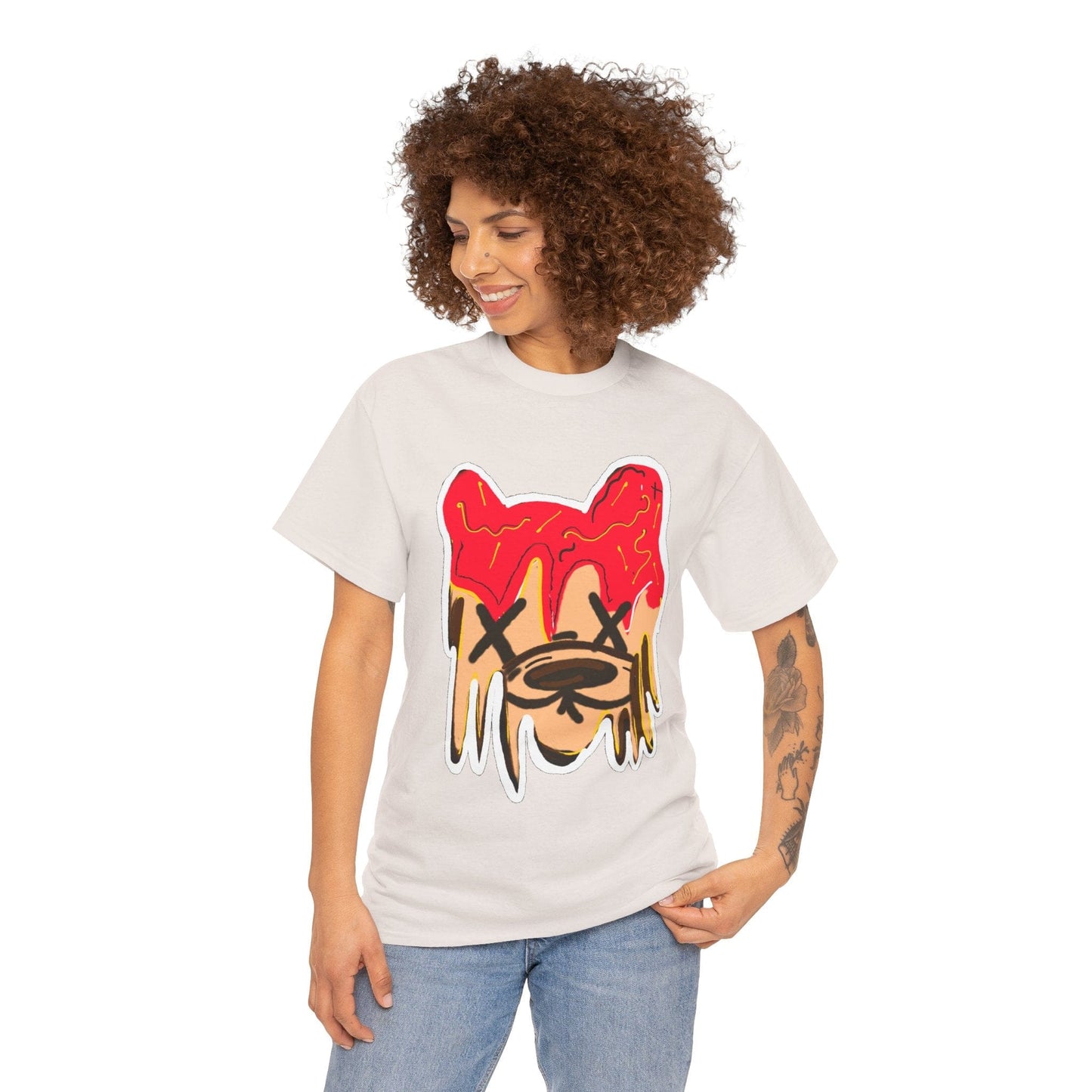 Dripping Animal Face Graphic Tee