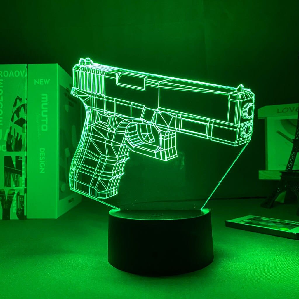 Pistol Gamer Room Decoration Night Light