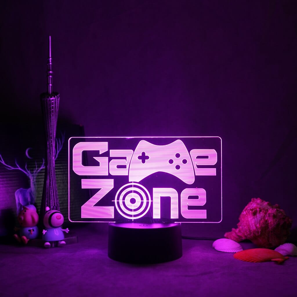 Game Zone Gamer Room Decoration Night Light – Gman's Emporium