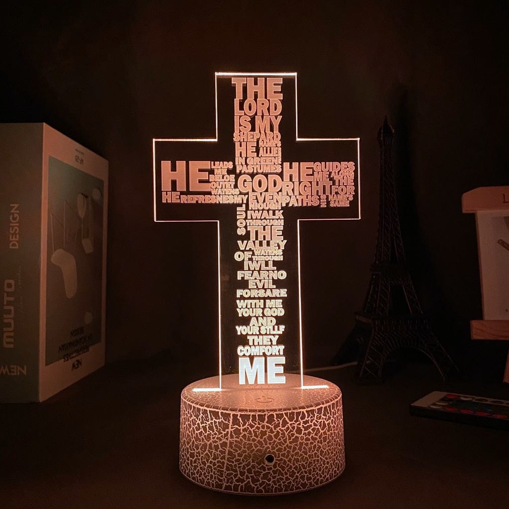 Holy Bible Psalm Gamer Room Decoration Night Light