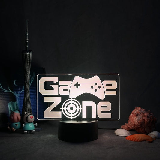 "Game Zone" Gamer Room Decoration Night Light