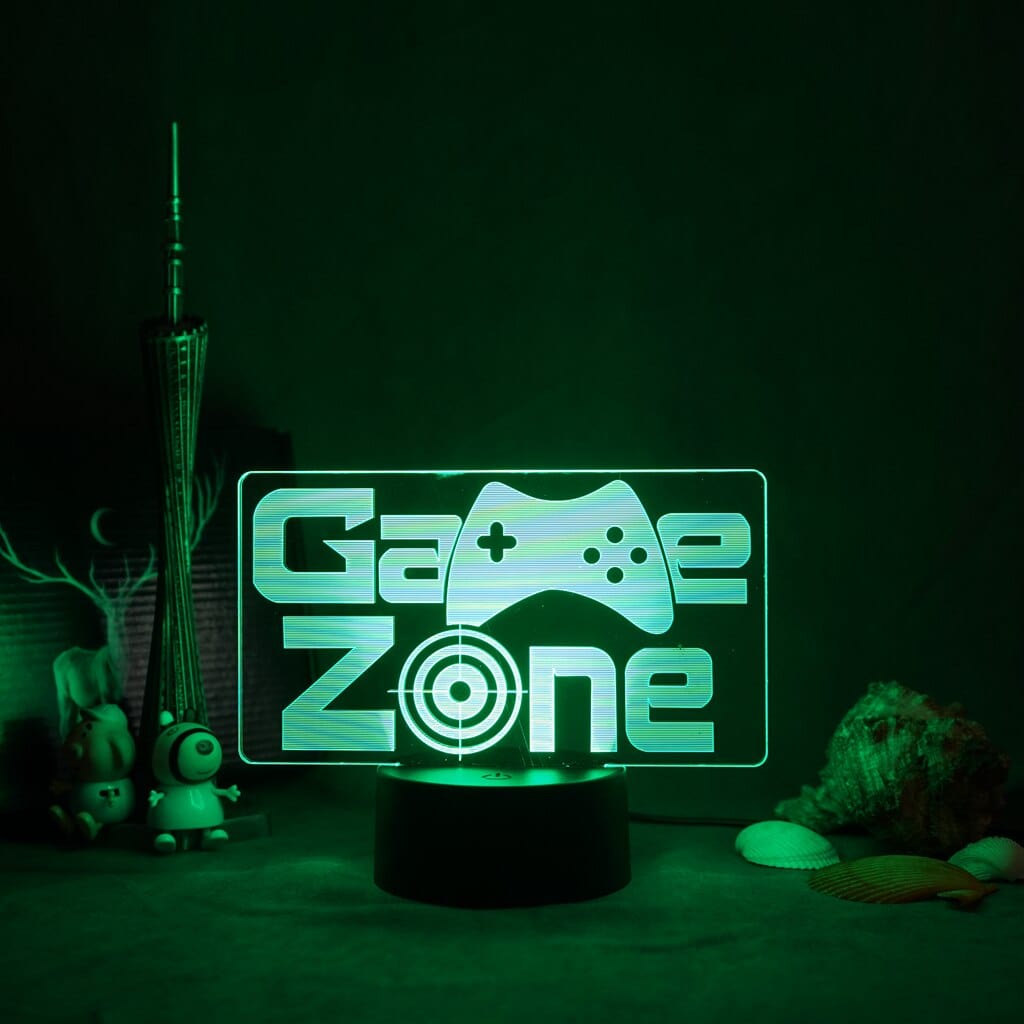 "Game Zone" Gamer Room Decoration Night Light